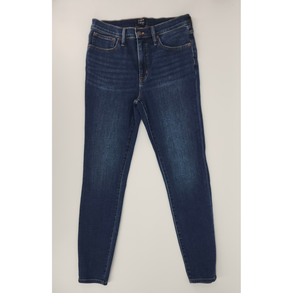 J.Crew 9" Mid-Rise Skinny Jeans Women 28 Dark Wash Denim Stretch Blue Pants